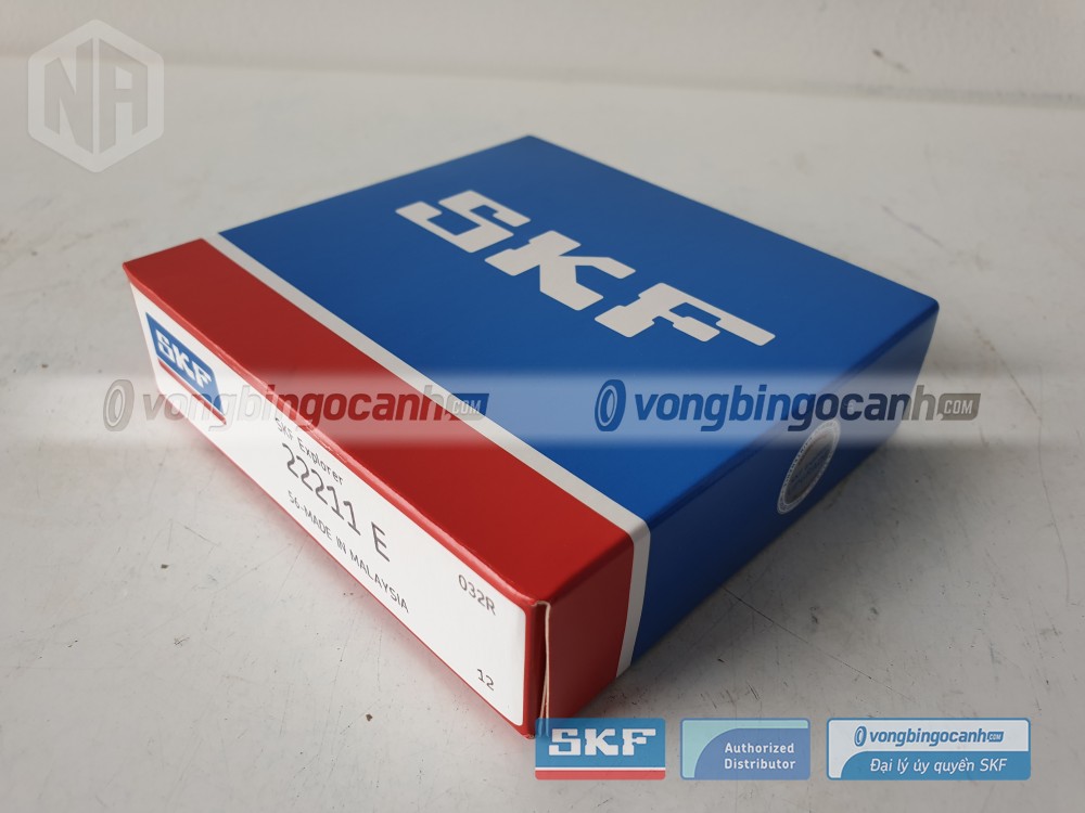 Vòng bi SKF 22211 E chính hãng, phân phối bởi Vòng bi Ngọc Anh - Đại lý uỷ quyền SKF.