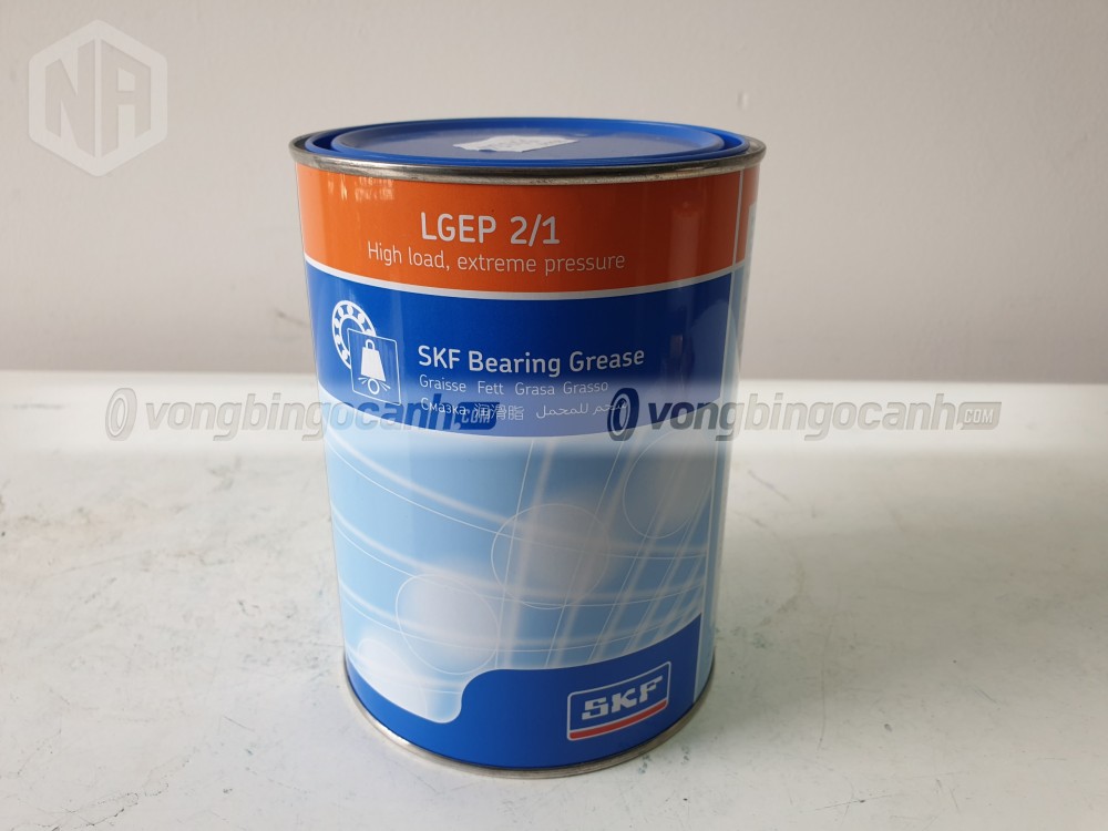 Mỡ SKF LGEP 2/1 được đóng hộp theo trọng lượng 1kg trong hộp bằng kim loại.