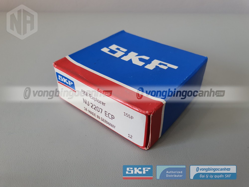 Vòng bi SKF NU 2207 ECP chính hãng, phân phối bởi Vòng bi Ngọc Anh - Đại lý uỷ quyền SKF.