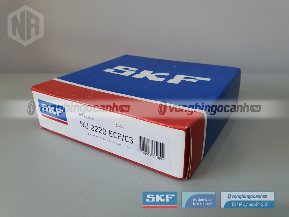 Vòng bi SKF NU 2220 ECP/C3 chính hãng, phân phối bởi Vòng bi Ngọc Anh - Đại lý uỷ quyền SKF.