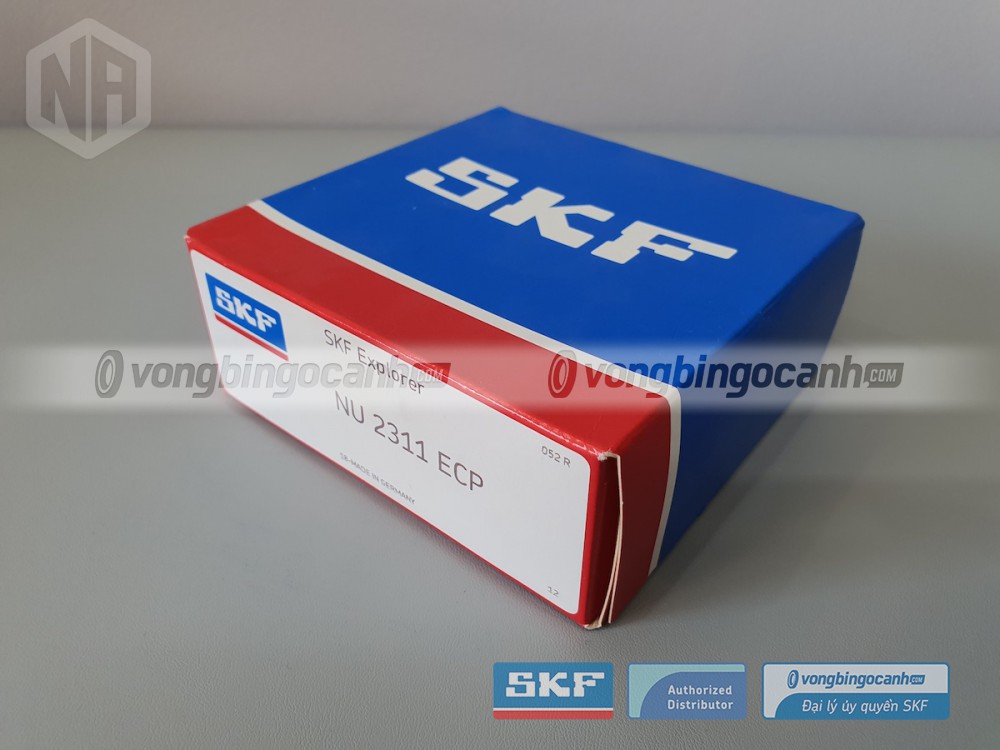 Vòng bi SKF NU 2311 ECP chính hãng, phân phối bởi Vòng bi Ngọc Anh - Đại lý uỷ quyền SKF.